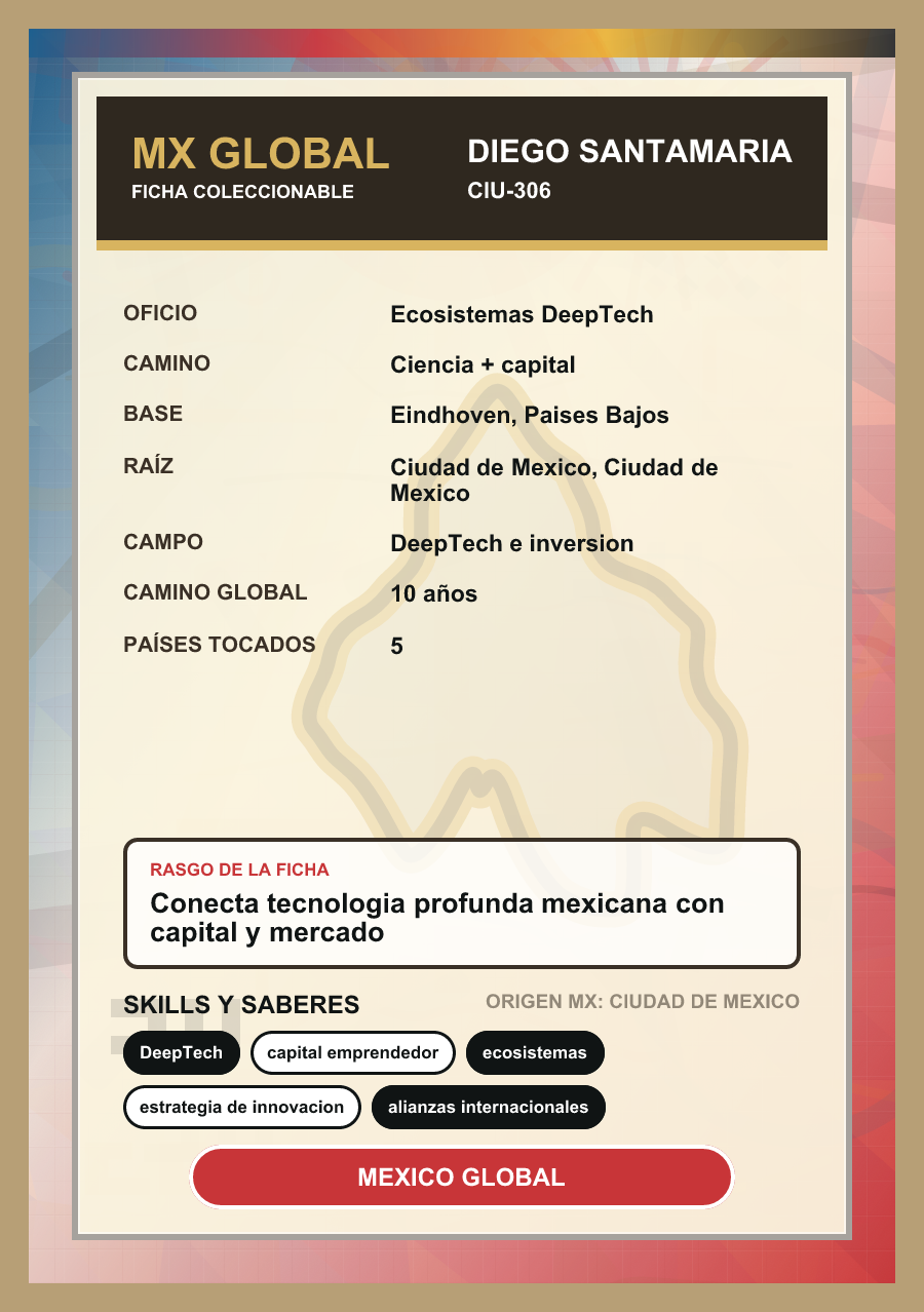 Reverso de la estampa de Diego Santamaria